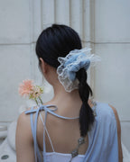 goody Ruffle Layer 藍天髮圈