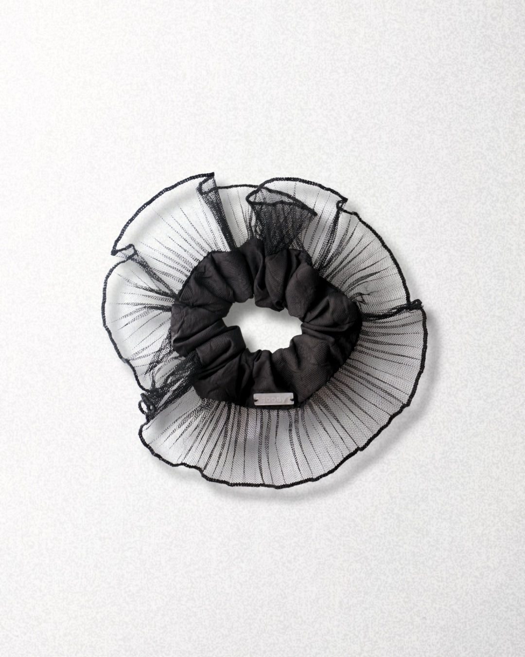 goody Ruffle Layer 黑色花邊髮圈