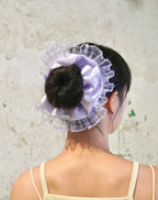 goody ラッフルレイヤー 藤ヘアゴム
