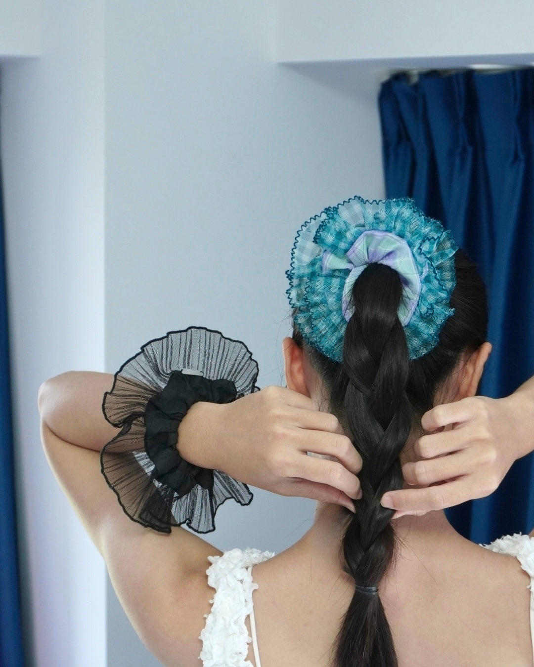 goody Ruffle Layer 紫藤髮圈